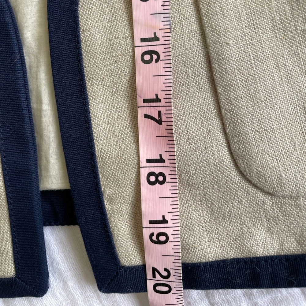 J. Crew Cream and Navy Linen Jacket and Pencil Skirt Suit Set - Picture 13 of 13